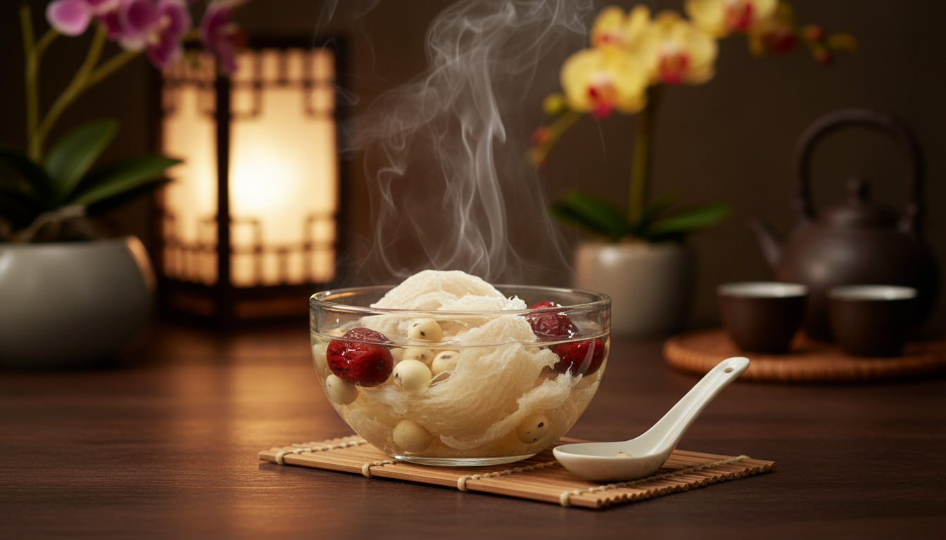 Chén yến chưng táo đỏ nóng hổi giúp yến chưng giữ trọn dinh dưỡng