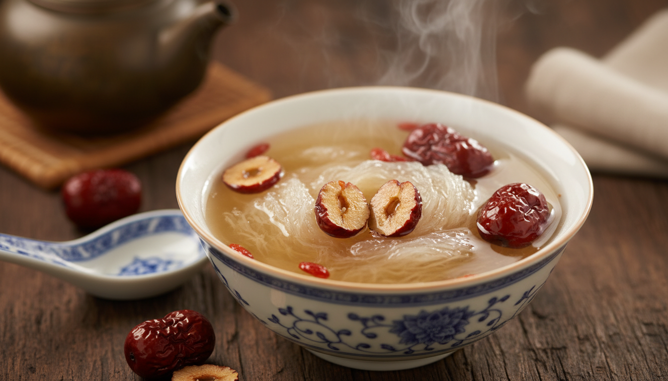 Chén yến tinh chế chưng táo đỏ nóng hổi, bổ dưỡng