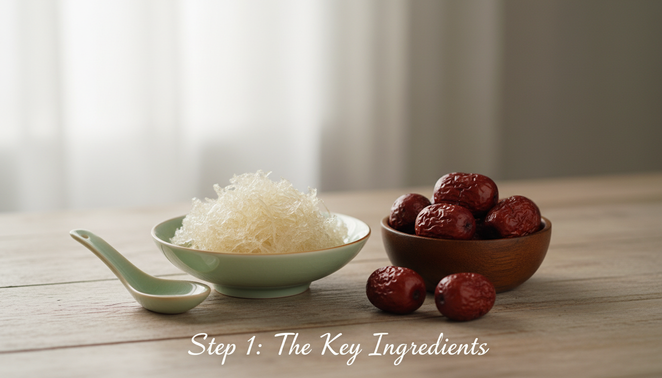 Quá trình chưng cách thủy món yến tinh chế chưng táo đỏ trong thố sứ